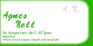 agnes nell business card